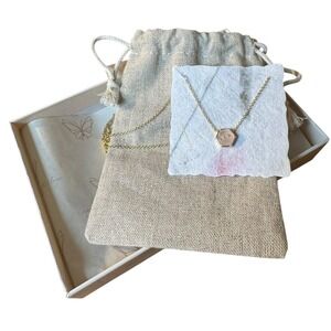 Hexagon Charm Necklace with Star Detail Delicate Gold‎ Tone